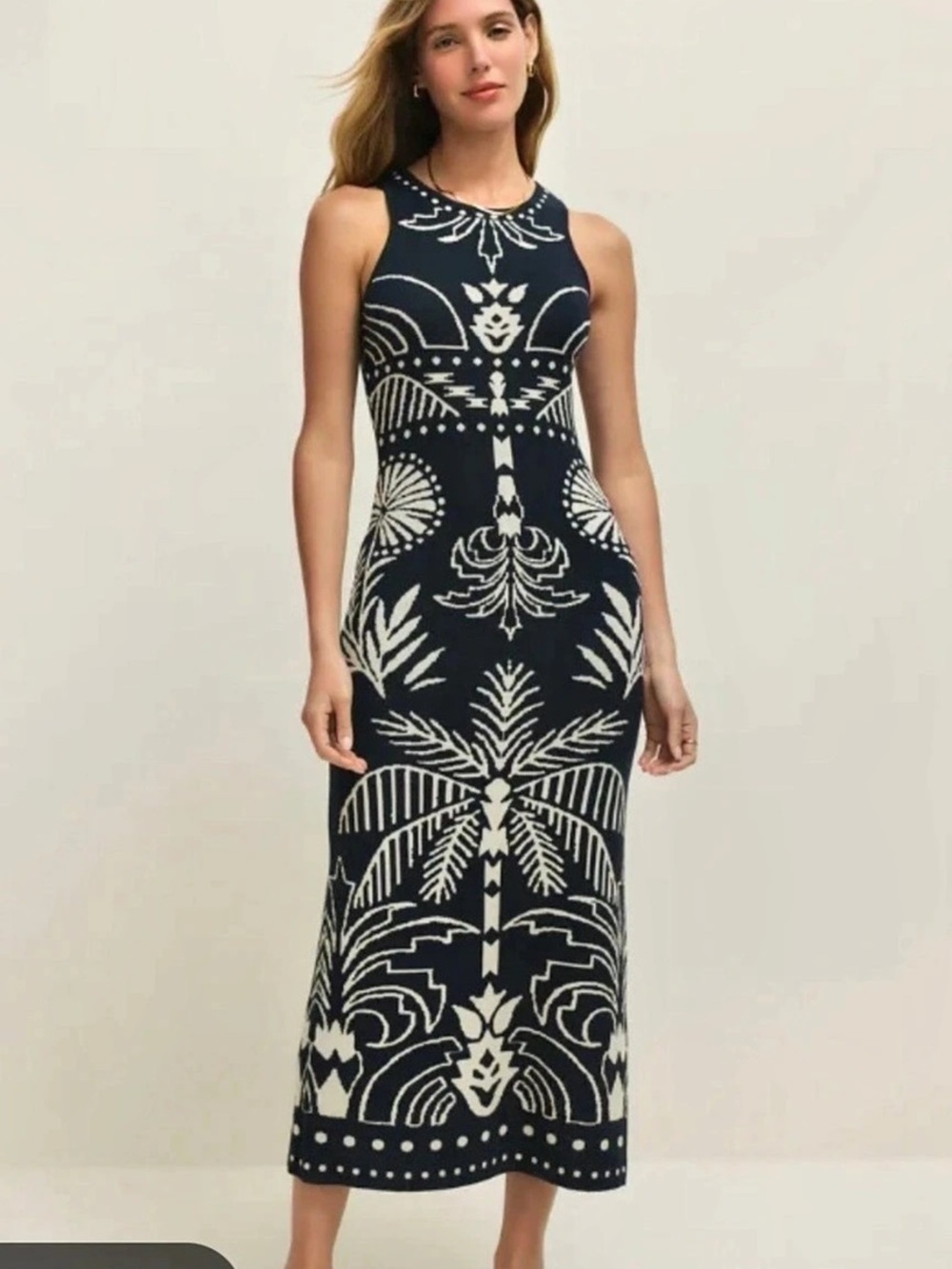 Z Supply Esperanza Midi Dress in Blue & White